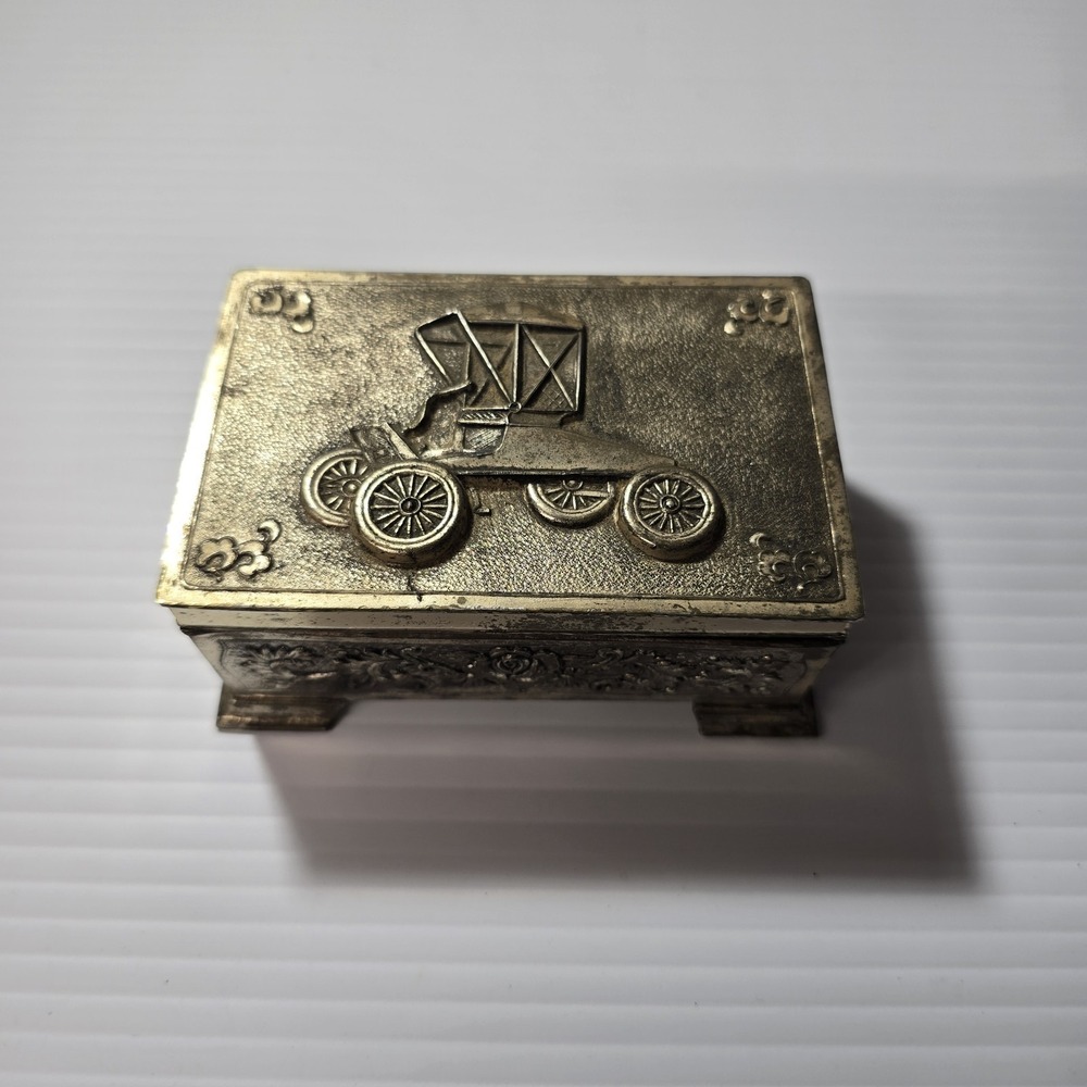 Vintage Silver Plated Jewelry/Trinket Box Made‎ In Japan